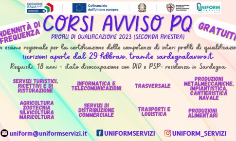 APERTURA ISCRIZIONI PERCORSI FORMATIVI – SEDE CAGLIARI – Avviso PQ 2023 2ª finestra